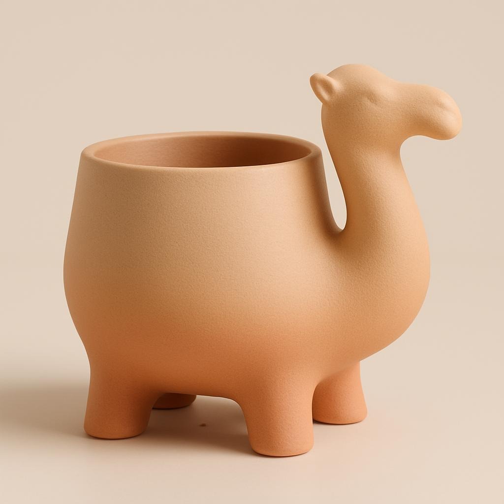 AI preview of a camel-shaped planter